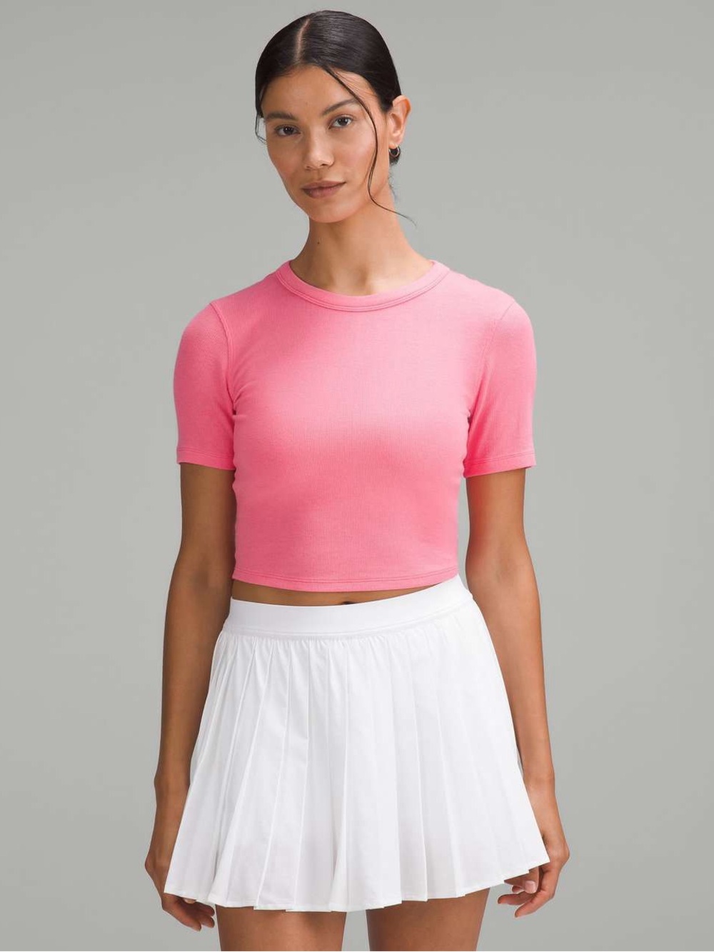 Lululemon Hold Tight Straight-Hem Cropped T-Shirt
In Sakura Pink